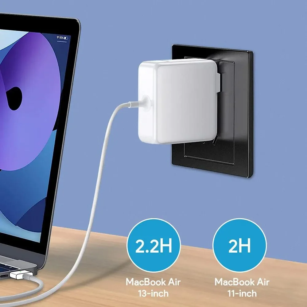Mac Book Air Charger, 45W Magnetic Mag2 T-Tip Laptop Charger Suitable